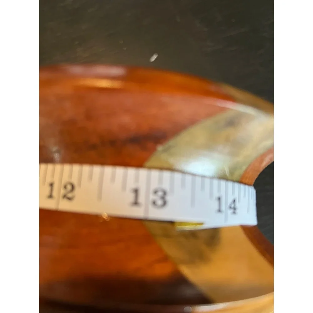 Hand Turned Wood Lidded Box Decorative Bowl Trinket‎ Jar Container